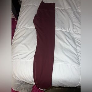 Lululemon Align High-Rise Pant at length of 28” and a size 8 in the color maroon